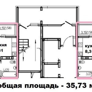 1-к квартира, 35.7 м², 12/17 эт.