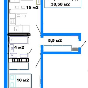 1-к квартира, 38.6 м², 10/17 эт.