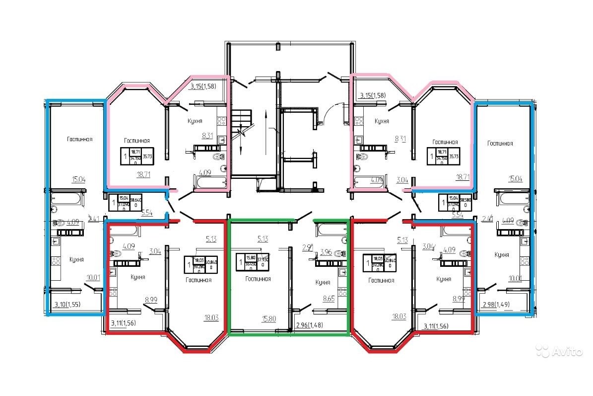 1-к квартира, 38.2 м², 13/17 эт.